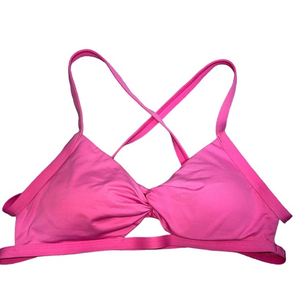 Abercrombie&Fitch Pink Criss Cross Pink Bathing Suit Top - Picture 1 of 5